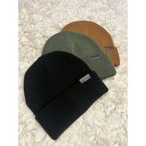 Ben Sherman Beanie Winter Hat Cap 3 Pack Brown Black Green NWOT